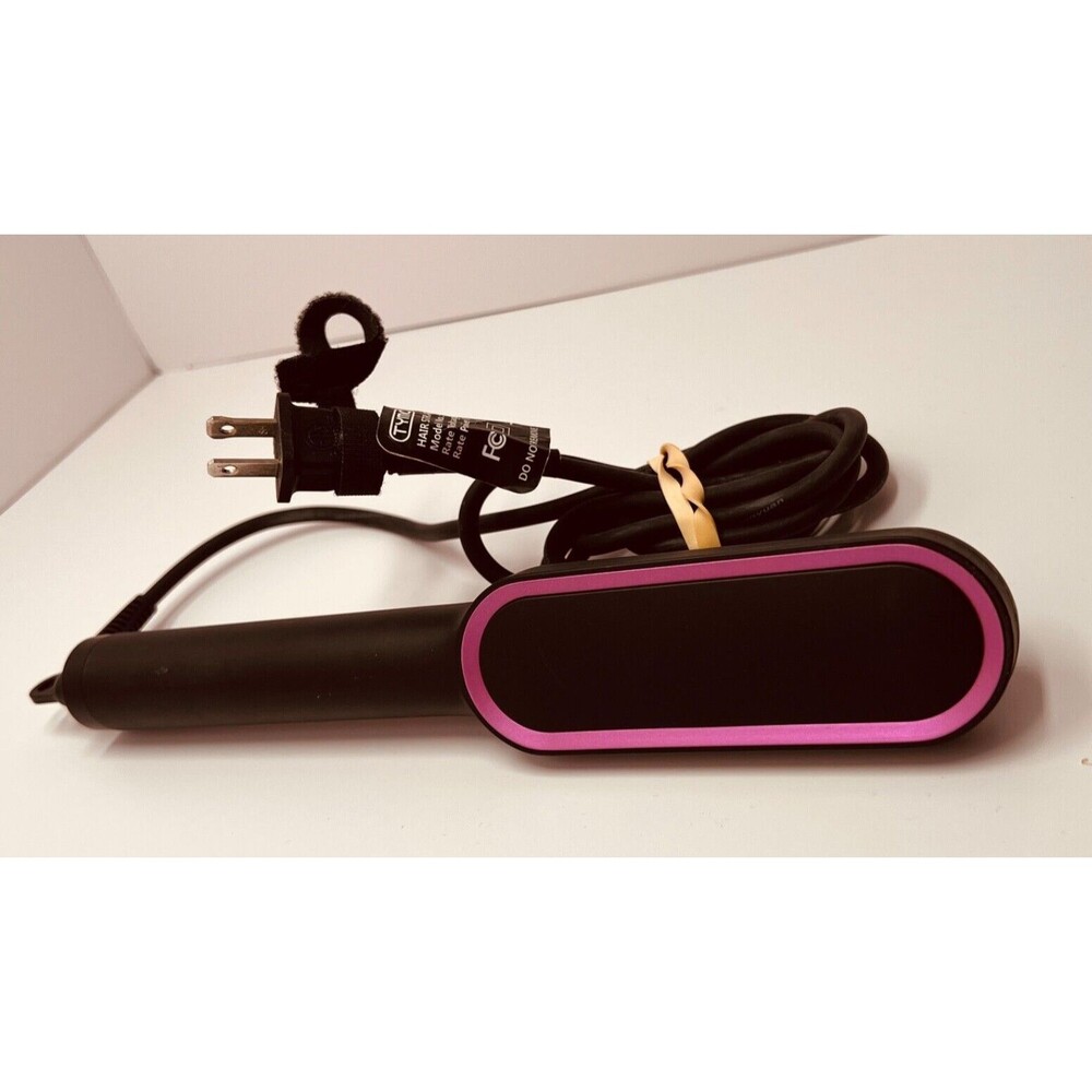 TYMO Ring Hair Straightening Comb Pink Black Model HC100 ~ Tested Works / Clean